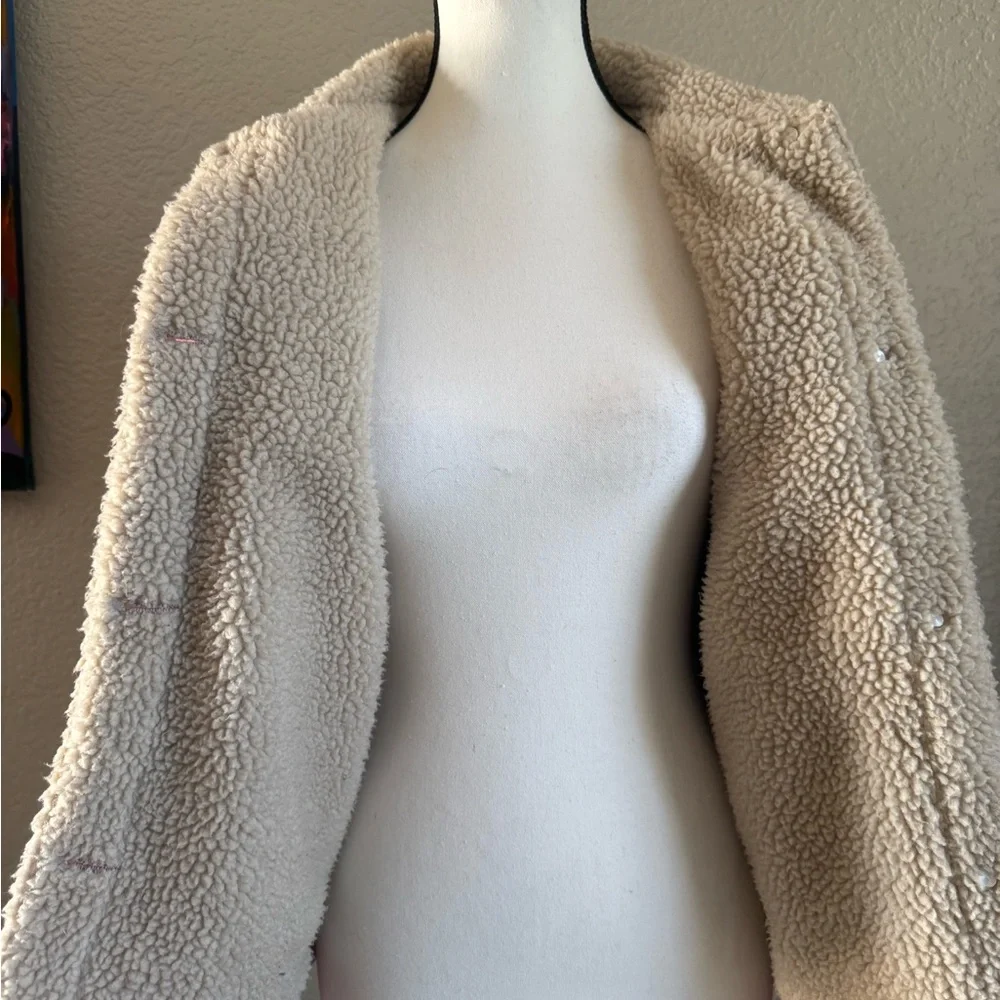 Roxy Pink Corduroy Jacket with Sherpa Lining | Size M - Picture 3 of 8